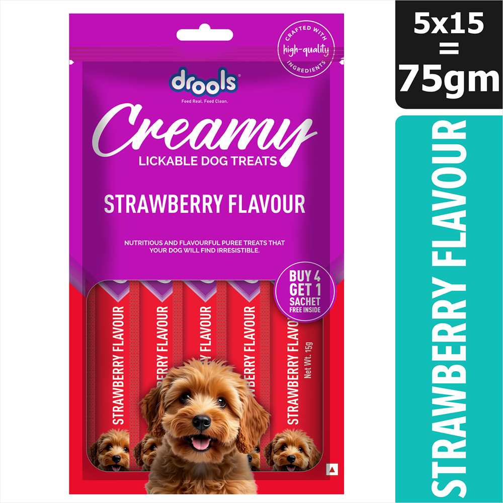Drools Strawberry Creamy Dog Treats Dog Treats + Others Drools 75g