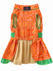 Pawgy Pets Festive Dress for Dogs (Orange & Green) Dogs-Clothing & Accessories Pawgypets Dropship