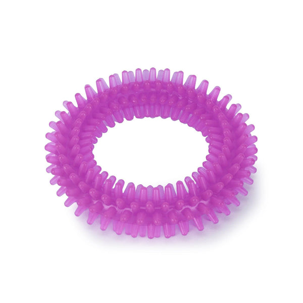 Drools Absolute Calcium Bones Treats, Basil Purple Teething Ring, & Barkbutler Garry the Giraffe Orange Plush Toy Combo for Dogs