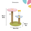 FurryLiving Meadow Flower Multi Level Cat Tree Scratching Post & Interactive Toys for Cats and Kittens Cats-Toys FurryLiving Dropship