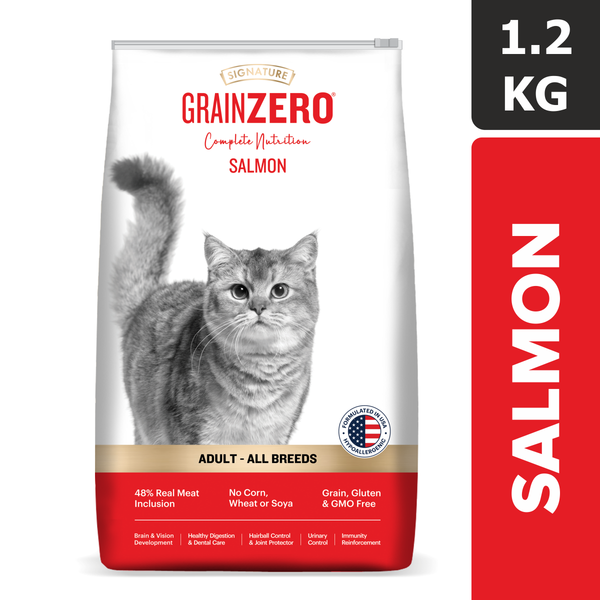 Signature Grain Zero Salmon Adult Cat Dry Food For All Breed