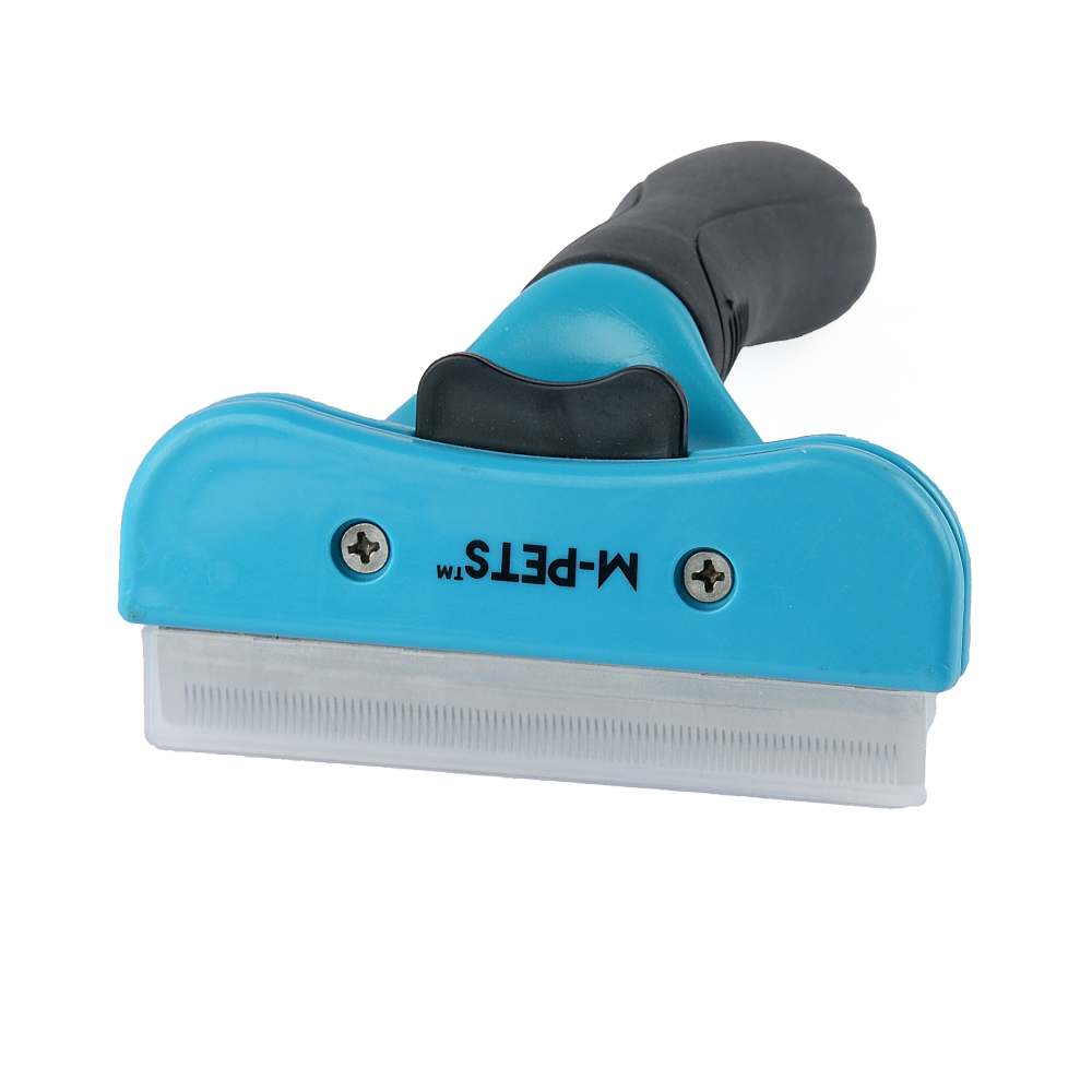 M Pets Stylus Deshedding Brush for Dogs and Cats (Blue) Both-Grooming Supplies M Pets