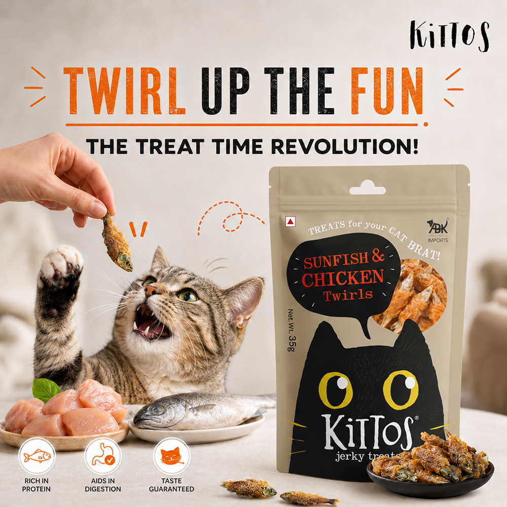 Kittos Purr Fect Sunfish Chicken and Twirls Cat Treats Cats-Treats & Others Kittos