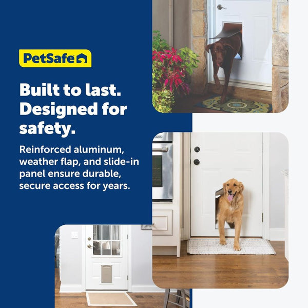 PetSafe Staywell Aluminium Medium Pet Door for Dogs and Cats (White)
