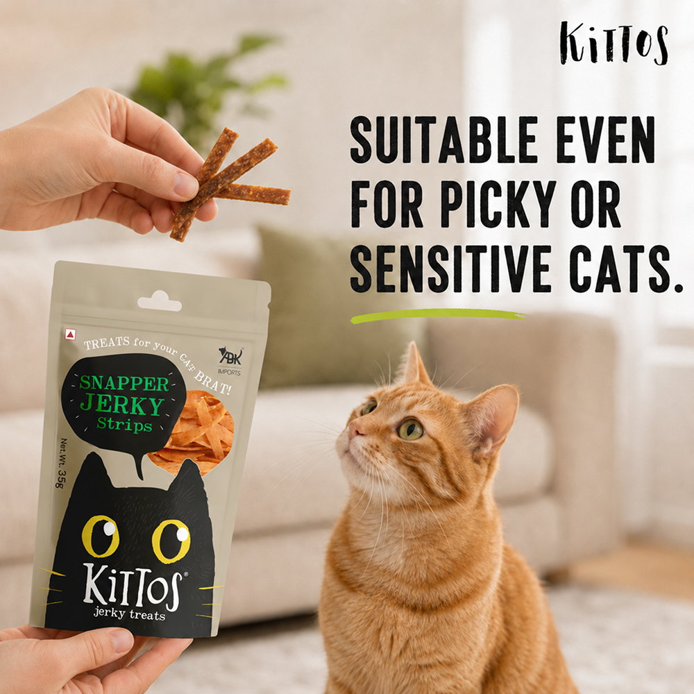 Kittos Purr Fect Snapper Jerky Strips Cat Treats Cats-Treats & Others Kittos