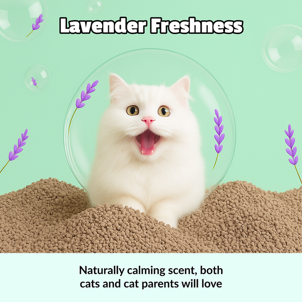 Scoopy Cat Litter | Lavender Scented | 100% Natural Indian Brown Sand (10kg)