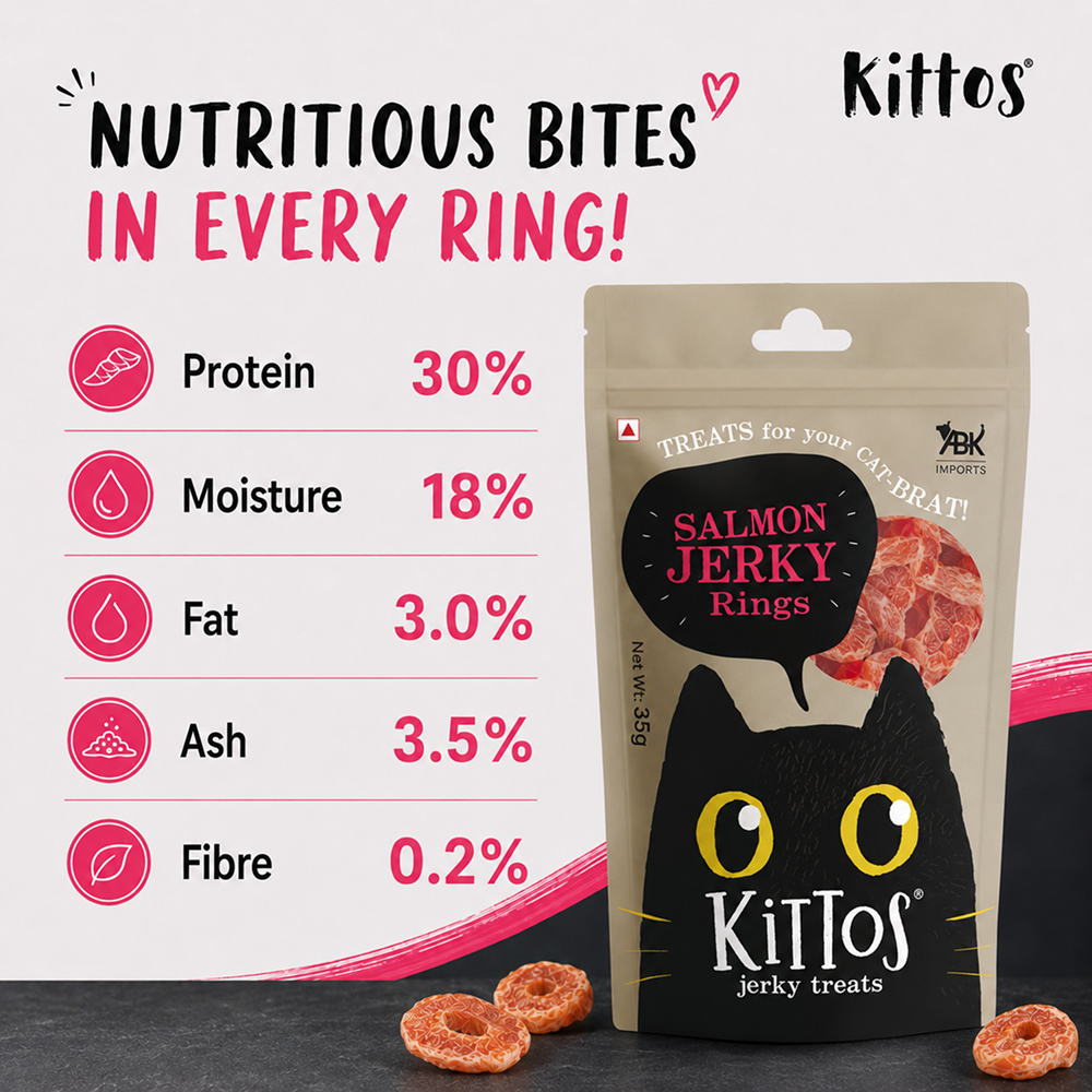 Kittos Purr Fect Salmon Rings Cat Treats Cats-Treats & Others Kittos