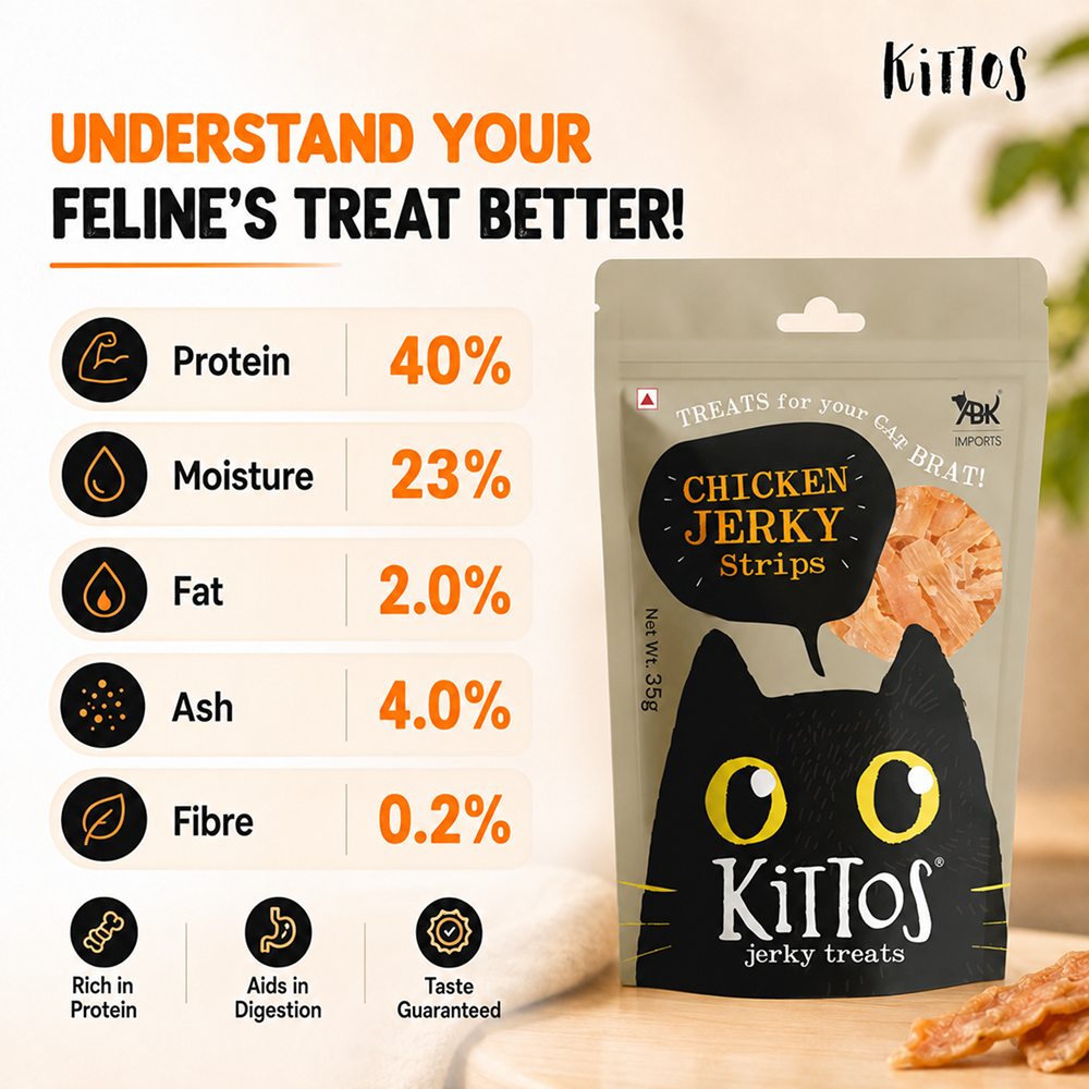 Kittos Purr Fect Chicken Jerky Strips Cat Treats Cats-Treats & Others Kittos
