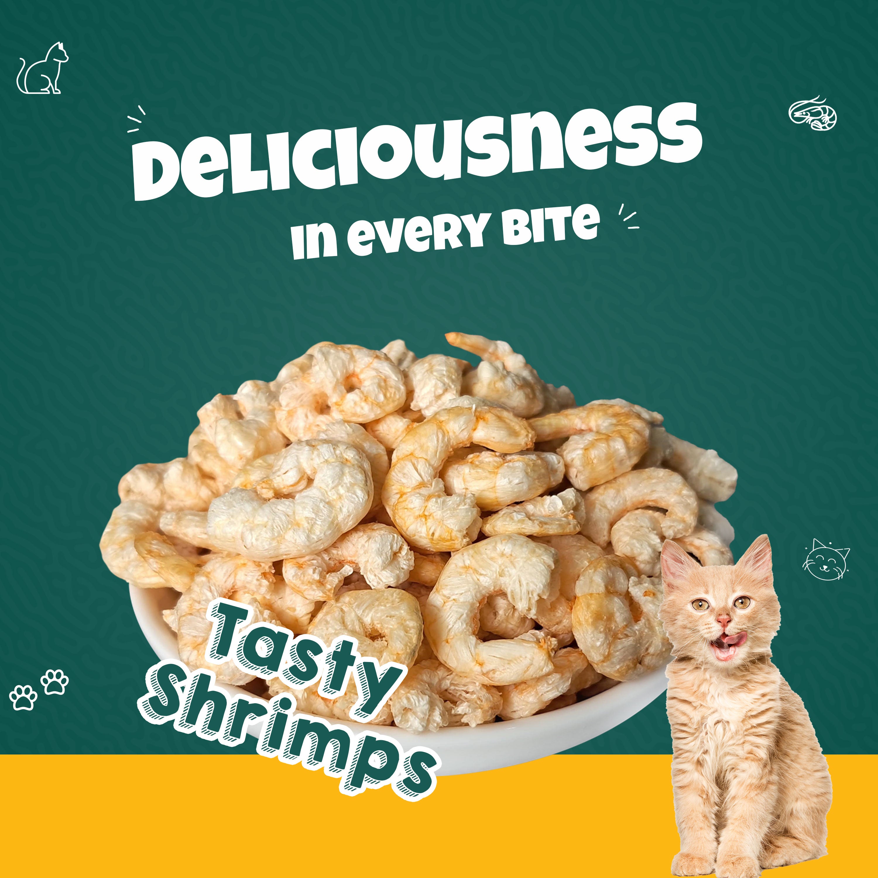 Goofy Tails Freeze Dried Shrimp Cat Treats Cats-Treats & Others Goofy Tails