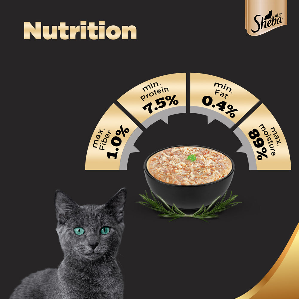 Sheba Chicken With Tuna In Gravy Rich Premium Adult Fine Cat Wet Food