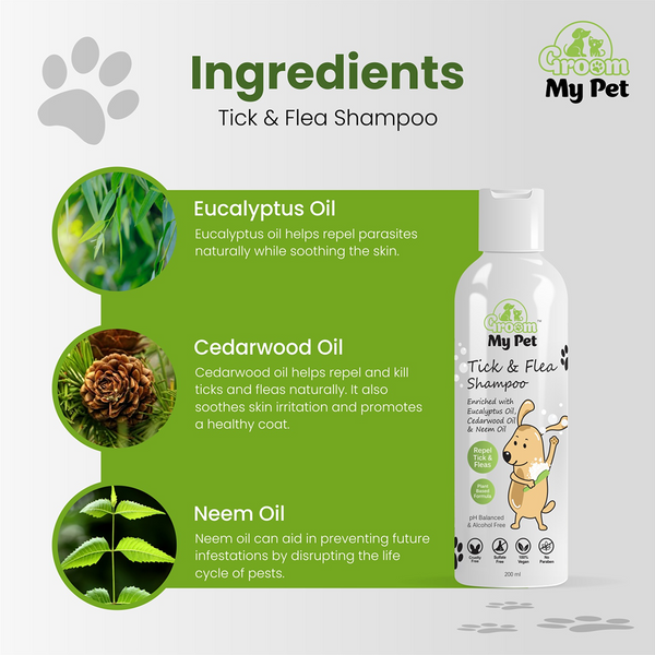 Groom My Pet Tick and Flea Shampoo for Dogs