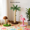 FurryLiving Flamingo Cat Scratching Post Scratcher with Hanging Ball Toy Cats-Toys FurryLiving Dropship