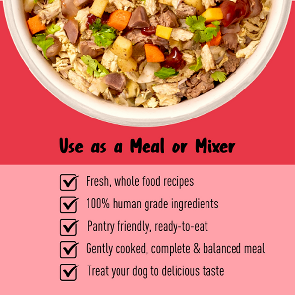 Homiee & Ginger Mini Meals Chicken & Barle, Chicken & Sweet Potato and Chicken & Quinoa Fresh Food for Dogs Combo