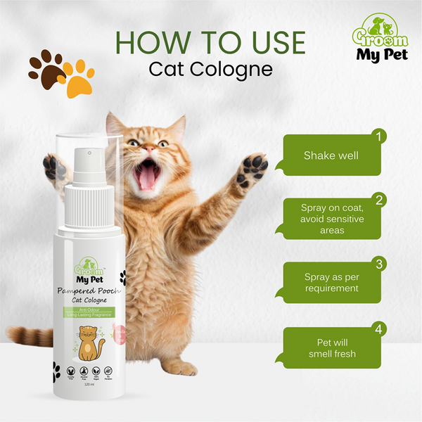Groom My Pet Vanilla and Rose Pampered Pooch Cologne for Cats