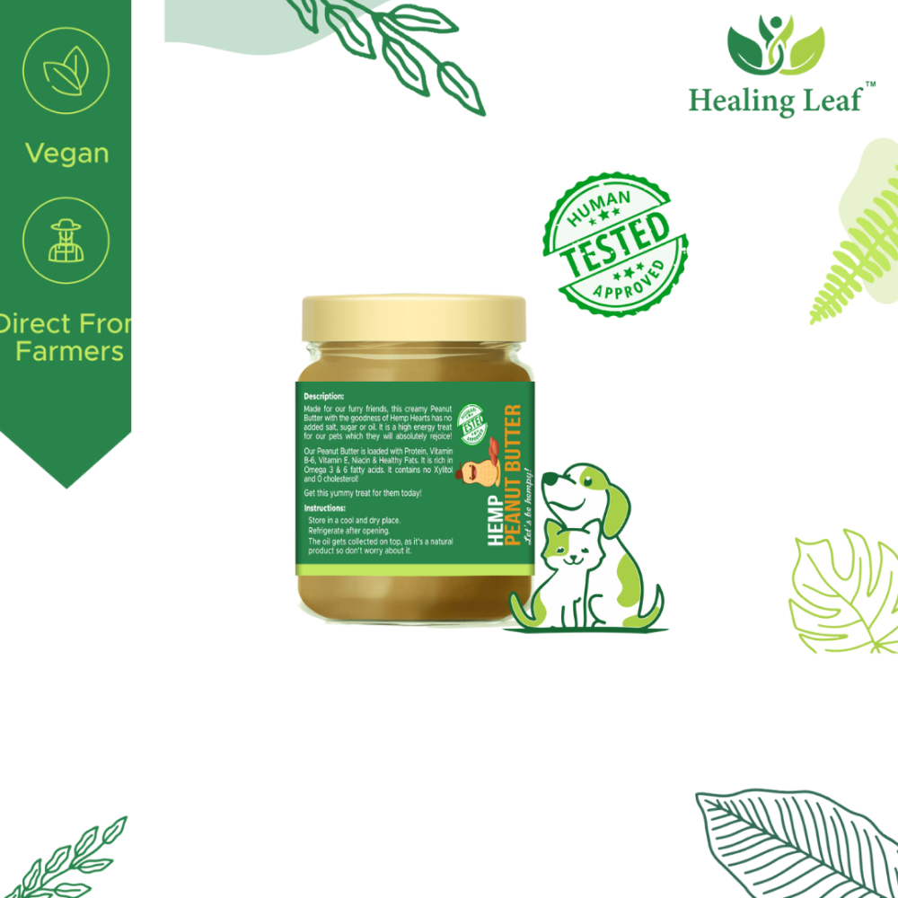 Healing Leaf Hemp Peanut Butter for Dogs and Cats