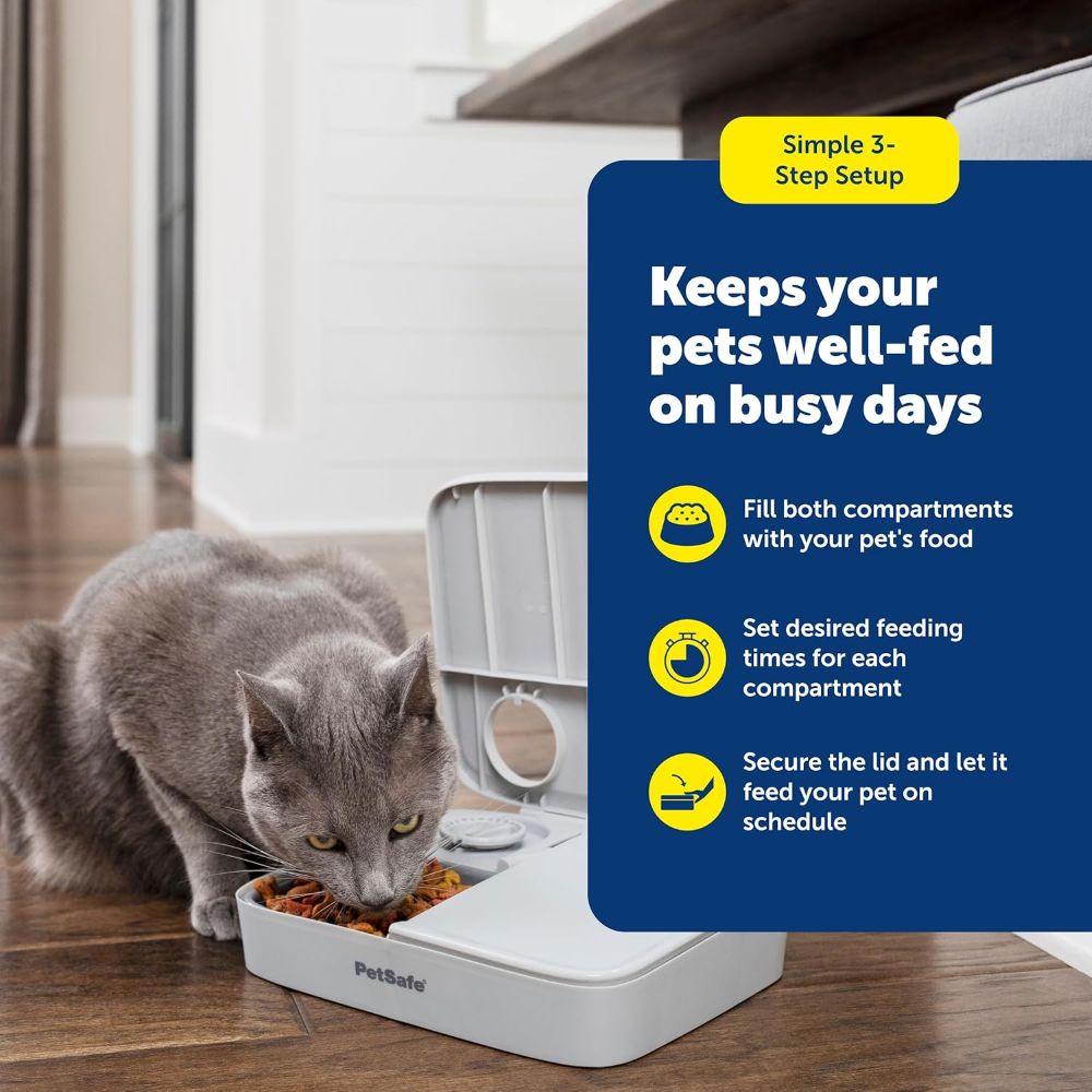 PetSafe 2 Meal Automatic Pet Feeder for Dogs and Cats Both-Bowls & Feeders Petsafe Dropship
