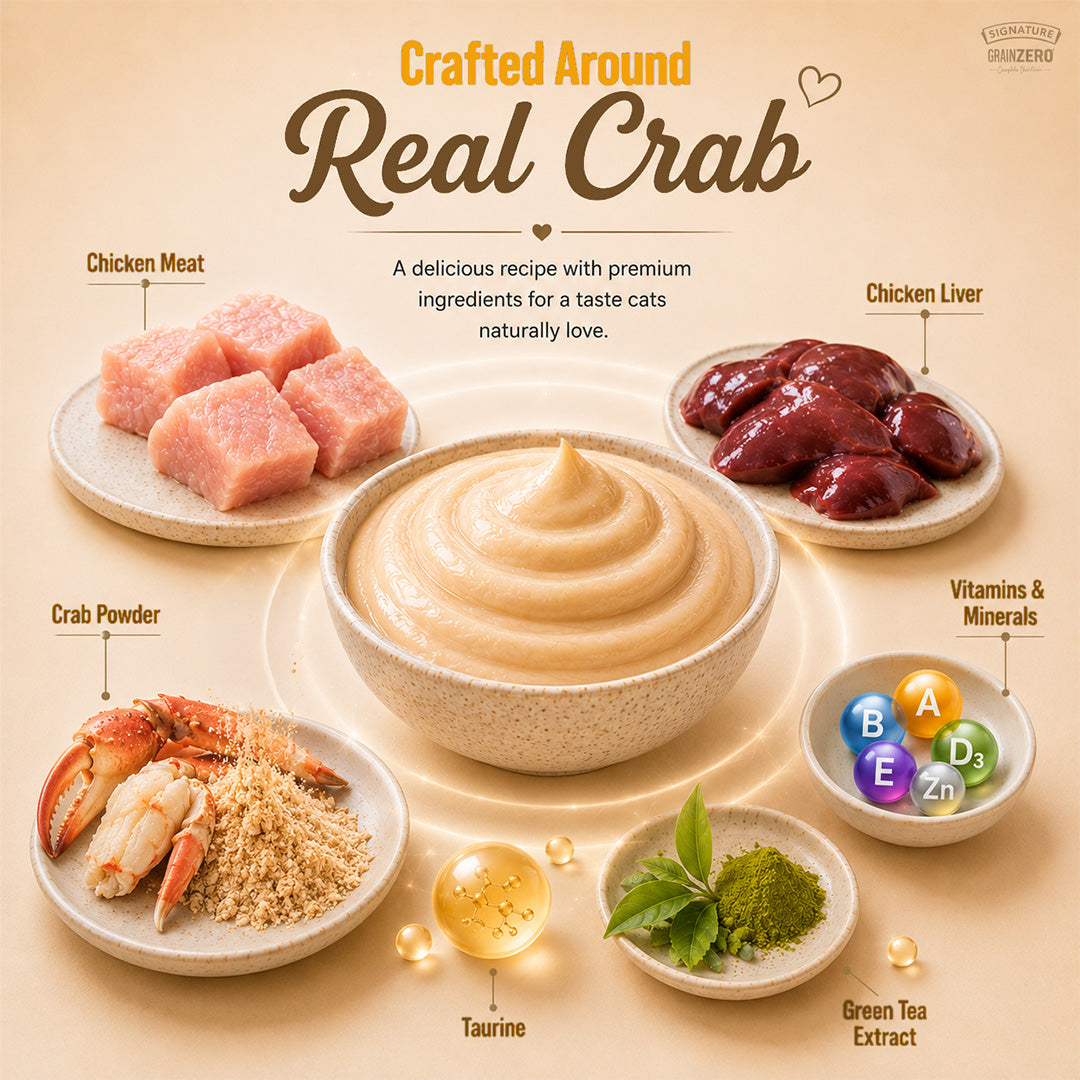 Signature Grain Zero Crab Lickable Creamy Cat Treats Cats-Treats & Others Signature