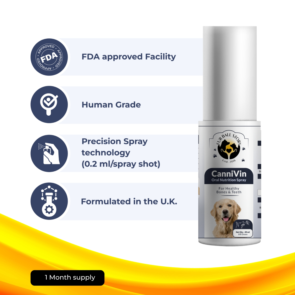 FurBall Story Cannivin Puppy Growth & Development Spray for Dogs