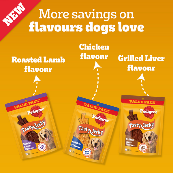 Pedigree Chicken Flavour Tasty Jerky Dog Treat