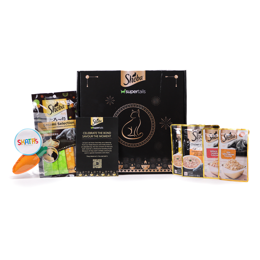 Sheba Festive Gift Box | Limited Edition Celebration Hamper for Cats | Perfect Diwali Gift