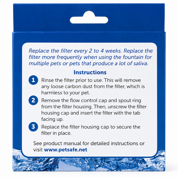 PetSafe Drinkwell Stainless Steel 360 Replacement Filter for Pet Fountain for Dogs and Cats