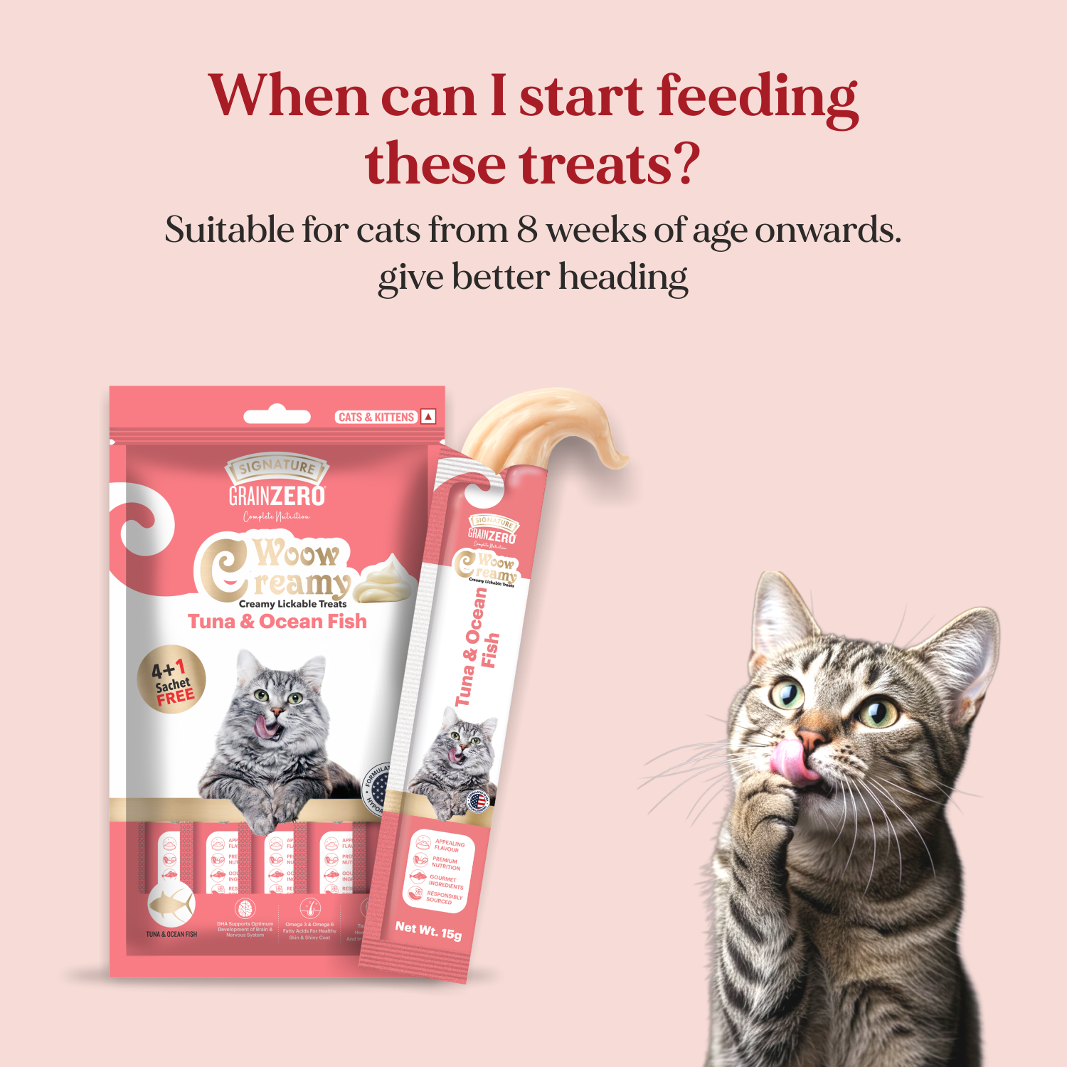 Signature Grain Zero Tuna and Ocean Fish Lickable Creamy Cat Treats Cats-Treats & Others Signature