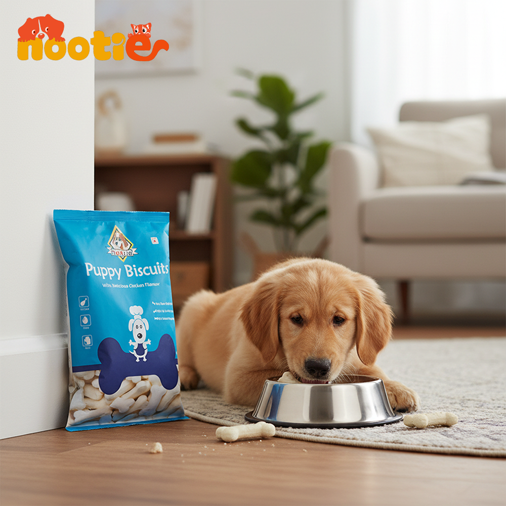 Nootie Chicken & Egg Milk Biscuits Puppy Dog Treats Dog Treats + Others Nootie