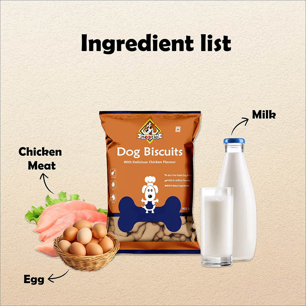 Nootie Chicken & Peanut Butter Flavour Biscuits Adult Dog Treats Dog Treats + Others Nootie