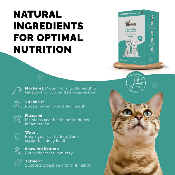 PetStrong Sardine & Mackerel and Seaweed in Gravy Cat Wet Food Combo