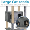 Furrlovers Multilevel Cat Tree with Condo, Ladder & Jute Rope Scratching Posts (Grey) Cats-Toys Furrlovers Dropship