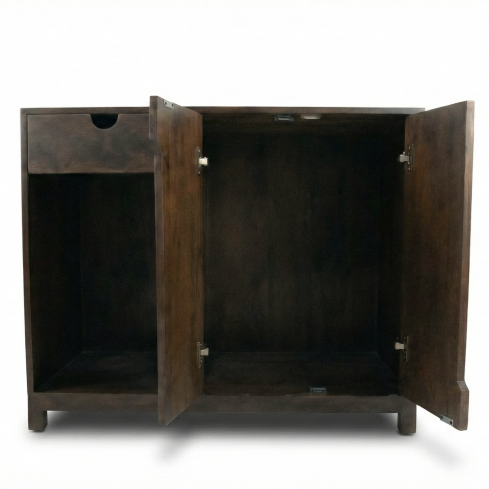 FurryLiving Paco Litter Cabinet for Cats (Dark Brown) Cats-Furniture FurryLiving Dropship