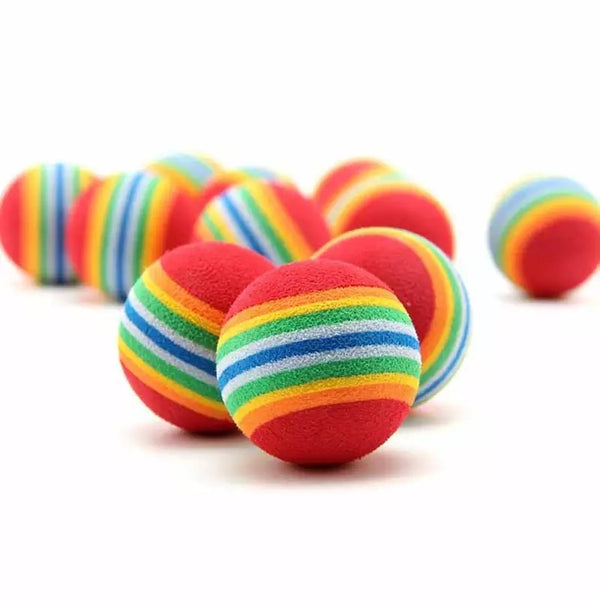 KUTKUT Foam Balls for Cats (Rainbow)