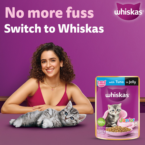Whiskas Tuna in Jelly Kitten Cat Wet Food (80g)