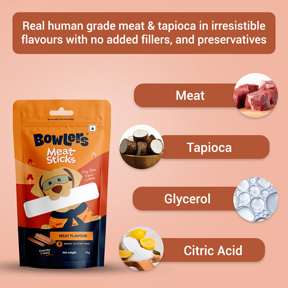 Bowlers Meat Sticks Dog Treats Dog Treats + Others Bowlers