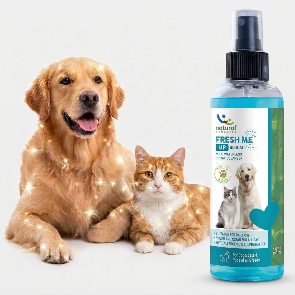 Natural Remedies Fresh Me Up Bloom Dry Shampoo for Dogs and Cats Both-Grooming Supplies Natural Remedies