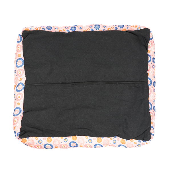 Skatrs Floral Bed for Dogs & Cats (Pink/Blue)