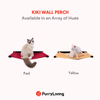 FurryLiving Kiki Wall Mounted Perch for Cats (Black/Red) Cats-Furniture FurryLiving Dropship