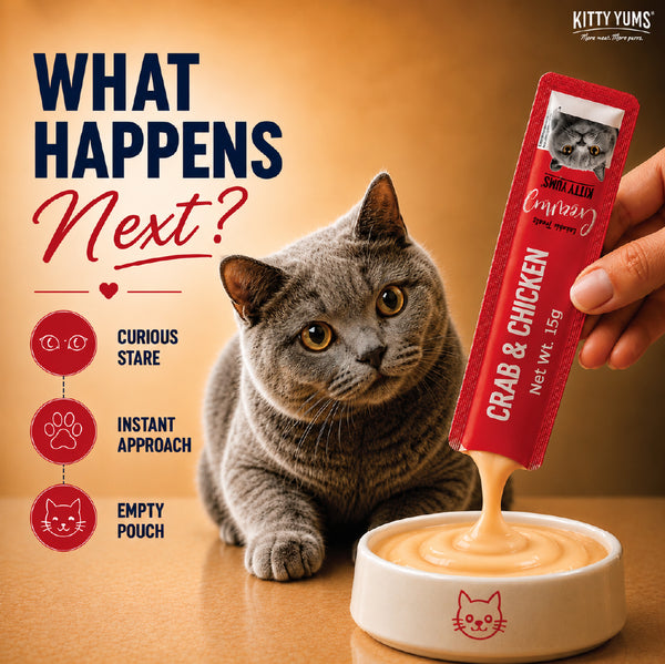 Kitty Yums Crab & Chicken Creamy Cat Treats