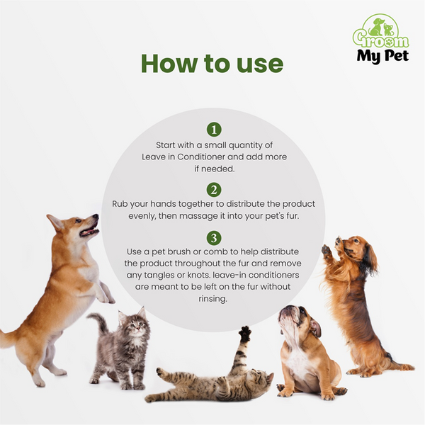 Groom My Pet Leave In Conditioner No Rinse Formula for Dogs and Cats