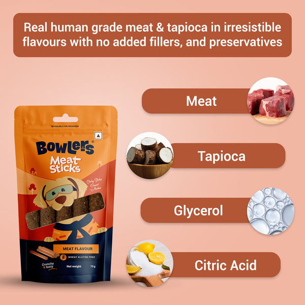Bowlers Meat Sticks Dog Treats