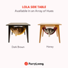 FurryLiving Lola Side Table with Perch Fabric for Cats (Honey/Red) Cats-Furniture FurryLiving Dropship