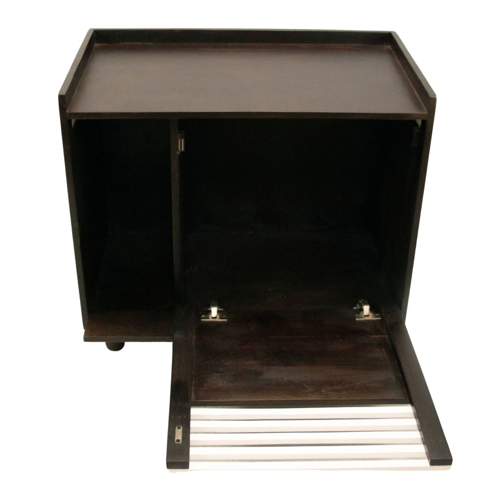 FurryLiving Lulu Litter Cabinet for Cats (Dark Brown) Cats-Furniture FurryLiving Dropship