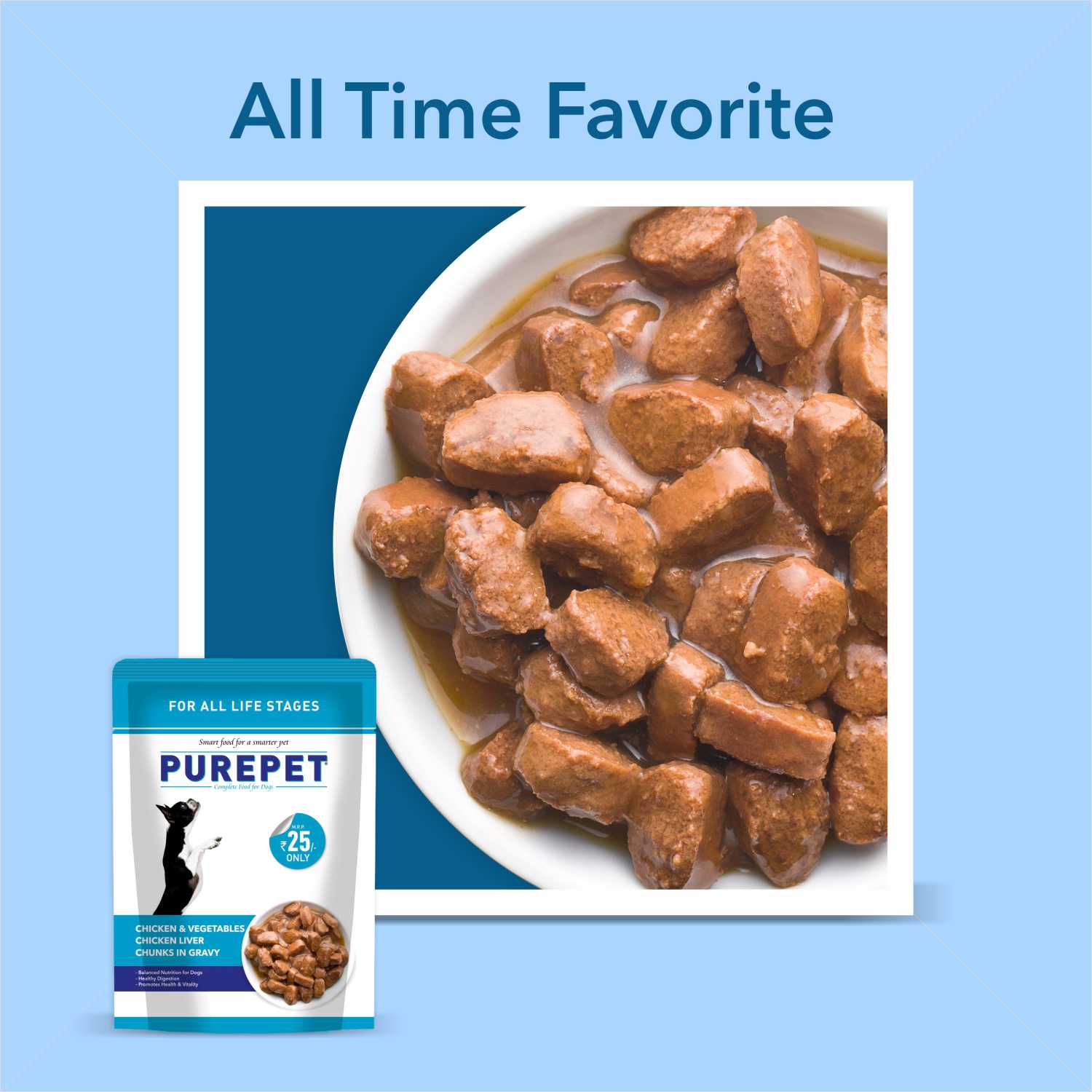 Purepet Chicken & Vegetable Adult Dog Dry and Wet Food Combo