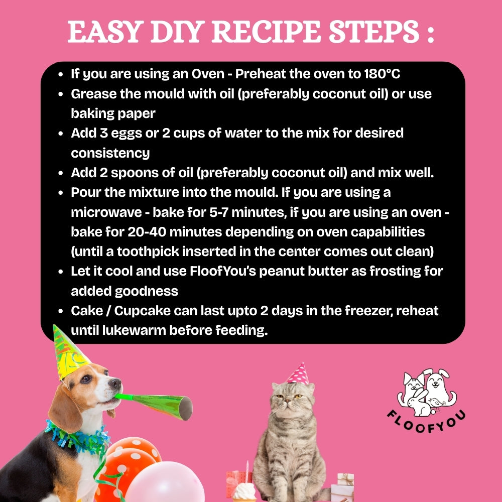 Floofyou Home Made Chicken Liver Birthday Cake Mix for Dogs and Cats Dog Treats + Others FloofYou