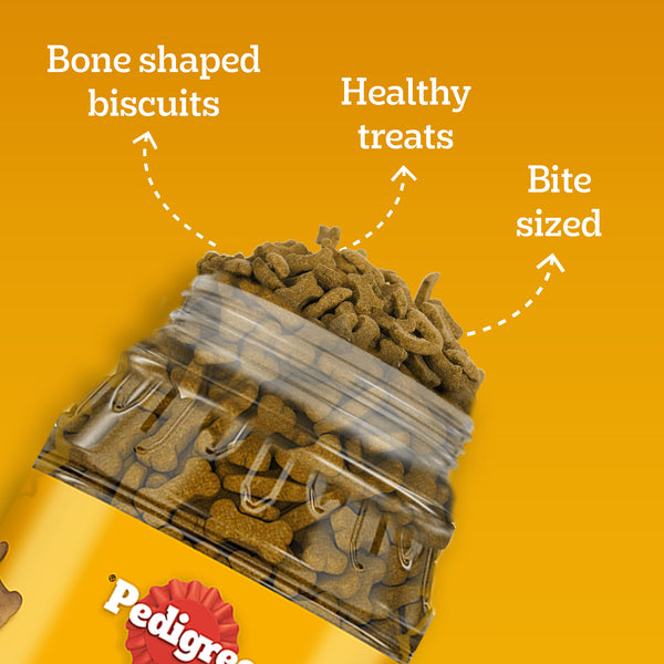 Pedigree Chicken with Milk Flavour (4+ Months) Biscrok Biscuits Jar Treats for Dogs