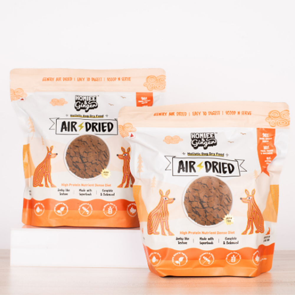 Homiee & Ginger Grain Free Air Dried Puppy & Adult Dog Dry Food Dogs- Dry Food Homiee & Ginger 2x907g