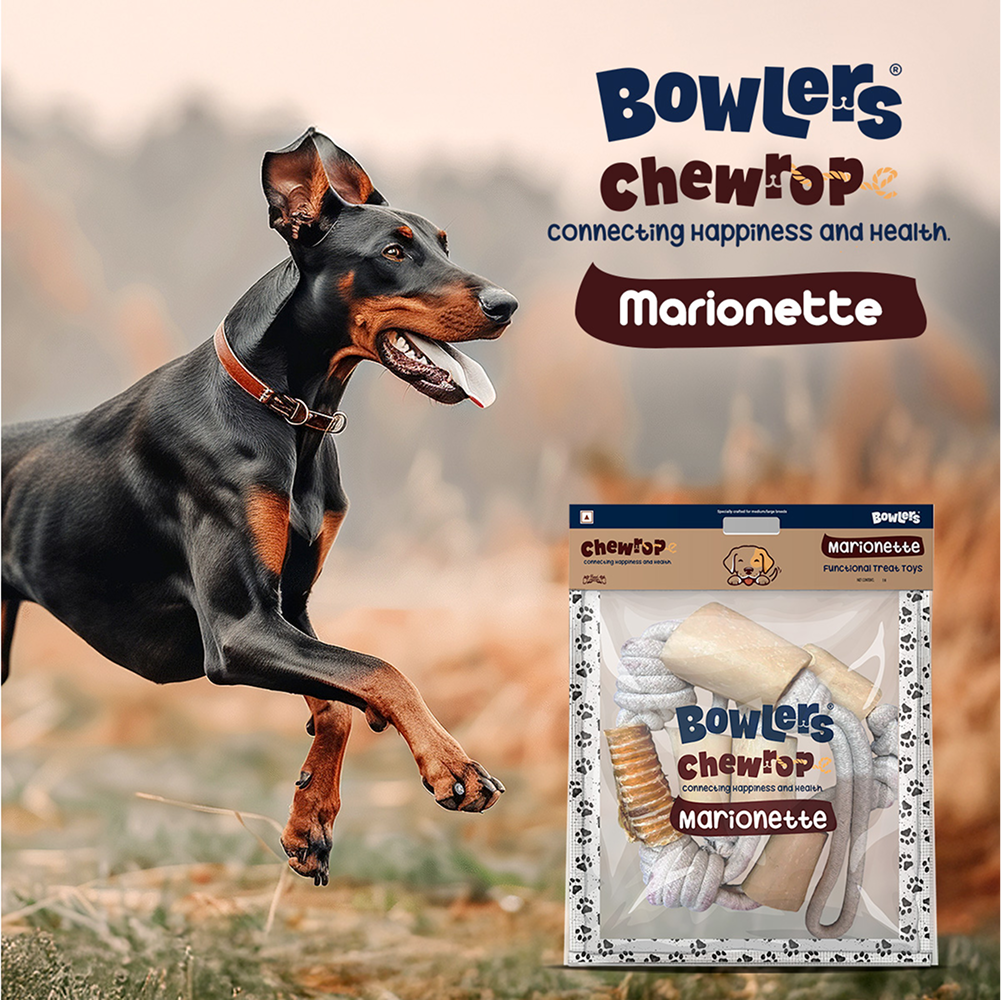 Bowlers Chewrope Marionette Rope Chew Functional Dog Treats Dog Treats + Others Bowlers
