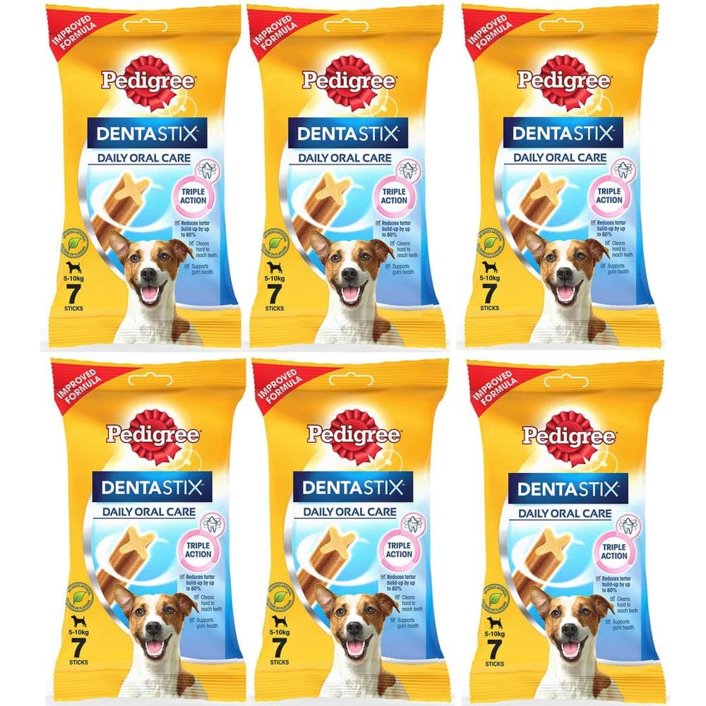 Pedigree Dentastix Oral Care for Adult (Small Breed of 5 to 10 kg) Dog Treats Dog Treats + Others Pedigree 6x110g (42pcs Monthy Pack)