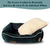 Petter World Ultra Luxury Micro Lounger Bed With Removable Sherpa for Dogs (Green) Dogs-Bedding, Mats & Travel Supplies Petter World Dropship