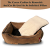 Petter World Ultra Luxury Micro Lounger Bed With Removable Sherpa for Dogs (Mocha Brown) Dogs-Bedding, Mats & Travel Supplies Petter World Dropship